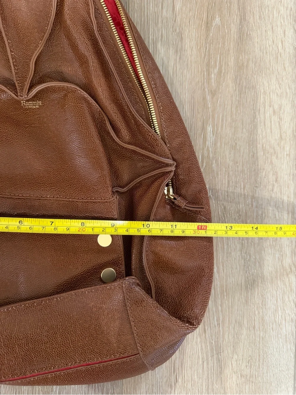 Hammitt Brown Leather Backpack with Gold Hardware